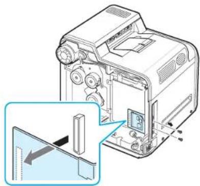 SAMSUNG CLP-607 - Installation d'une carte d'interface réseau - 5