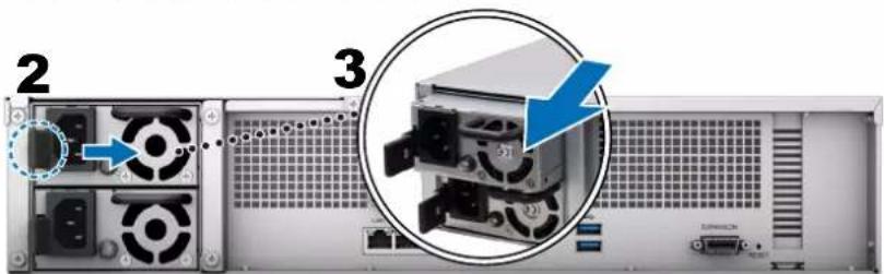 SYNOLOGY RS2421RP+ - Remplacement du bloc d'alimentation - 1