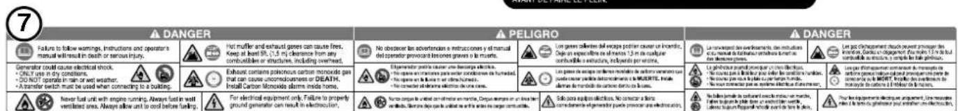 WESTINGHOUSE WGen20000TFc - ⑦ Símbolos de Seguridad - 4