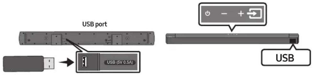 SAMSUNG HW-B760D - CONNECTING A USB STORAGE DEVICE - 1