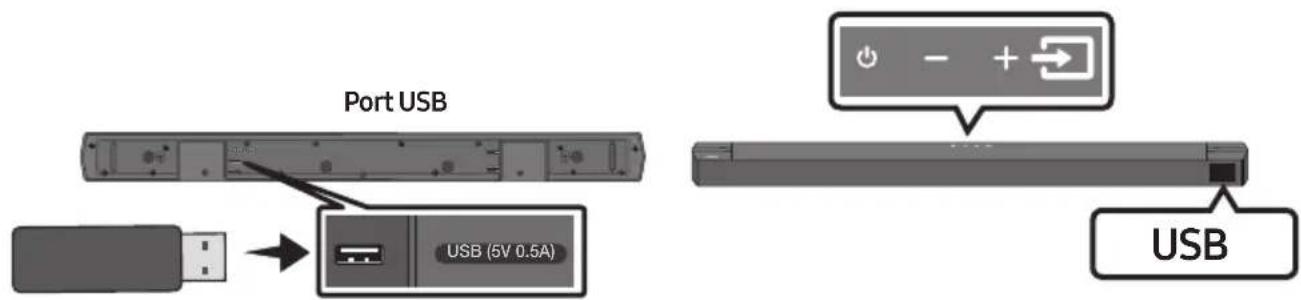 SAMSUNG HW-B760D - Connexion D'UN PÉRIPHÉRIQUE DE STOCKAGE USB - 1