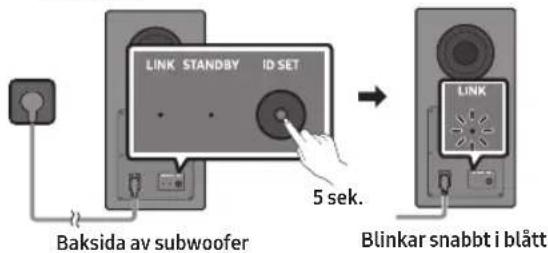 SAMSUNG HW-Q710D - Om subwoofern inte ansluts automatiskt - 1