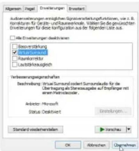 CSL 300227 - Activation de la fonction de son surround 7.1 - 3