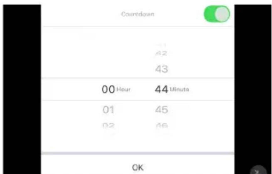Countdown 01 42 43 00 Hour 44 Minute 01 45 02 46 OK