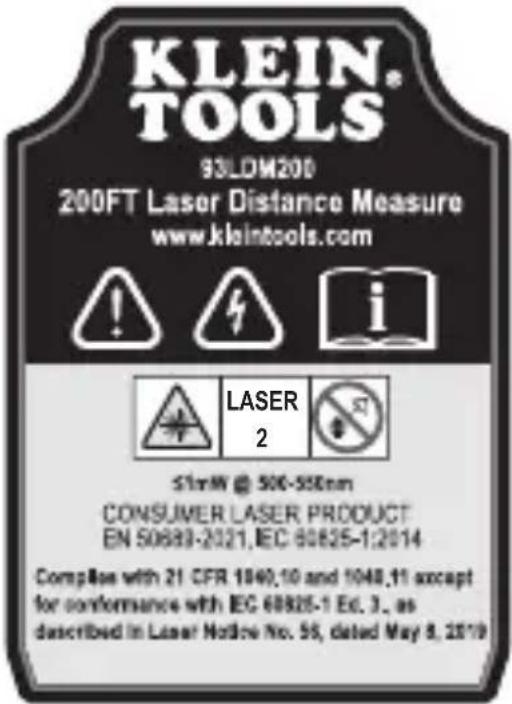 Klein Tools 93LDM200 - WARNINGS - 2