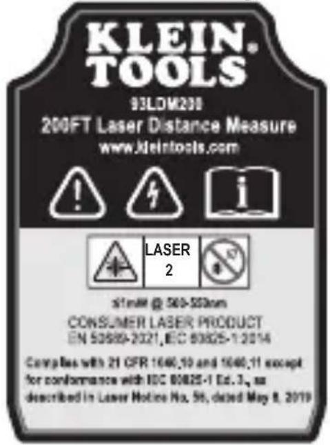 Klein Tools 93LDM200 - AVERTISSEMENTS - 2