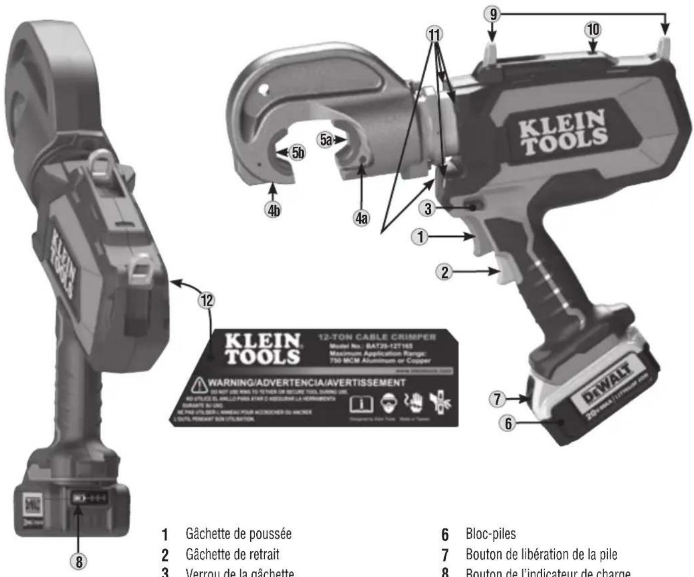 Klein Tools BAT20-12T165 - CARACTÉRISTIQUES DÉTAILLÉES - 1