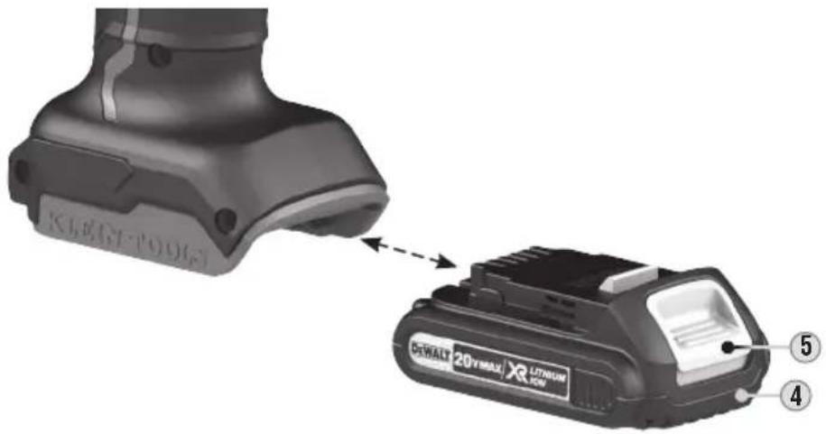 Klein Tools BAT20GD10 - INSTALLING & REMOVING BATTERY PACK - 1