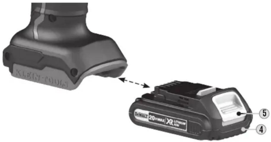 Klein Tools BAT20GD14H - INSTALLING &amp; REMOVING BATTERY PACK - 1