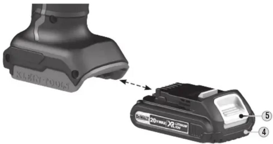 Klein Tools BAT20GD14H - COLOCACIÓN Y EXTRACCIÓN DEL PAQUETE DE BATERÍAS - 1
