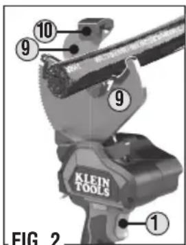 Klein Tools BAT20GD14H - CUTTING CABLE (FIG. 2): - 2