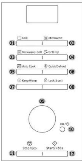 SAMSUNG MG23DG4524C - Panel de control - 1
