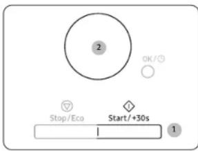 SAMSUNG MG23DG4524C - Adjusting the cooking time - 1