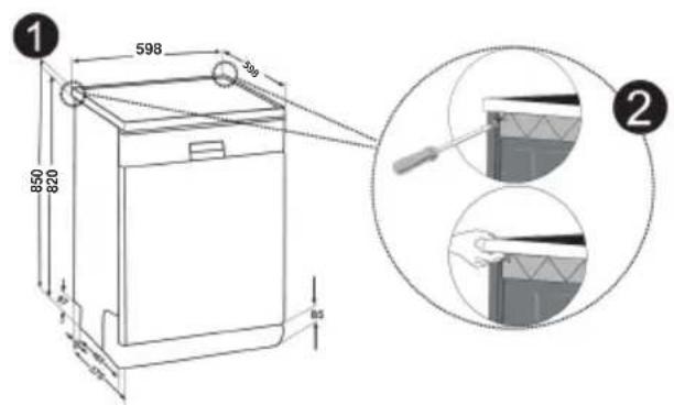 SHARP QW-NA1CF47DW-DE - Einbau unter einer Arbeitsplatte - 3