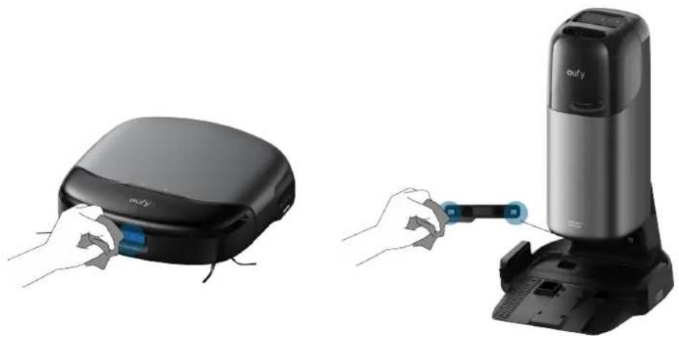 eufy S1 Pro - Nettoyage des capteurs et des broches de contact de charge - 1