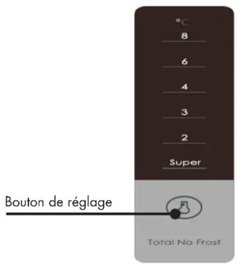 Wisberg WBKVC188DB - Réglage de la température du réfrigérateur - 1