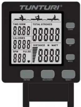 TUNTURI FitRow 80i AIR - Console (Fig. E) - 1