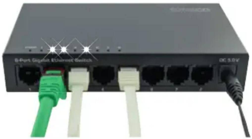 Schwaiger NWSW8 - Conexión de un ordenador al conmutador de red - 1