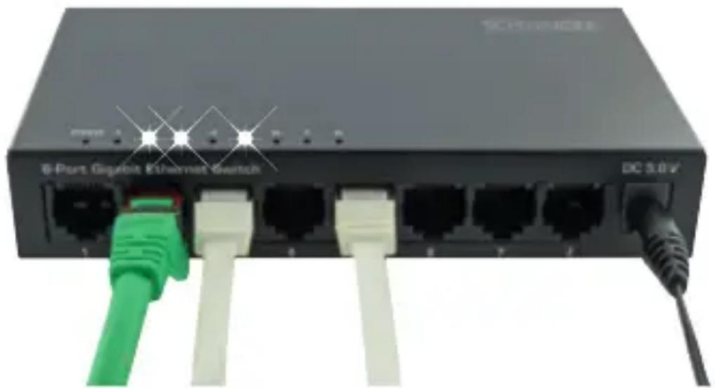 Schwaiger NWSW8 - Connecting a computer to the network switch - 1