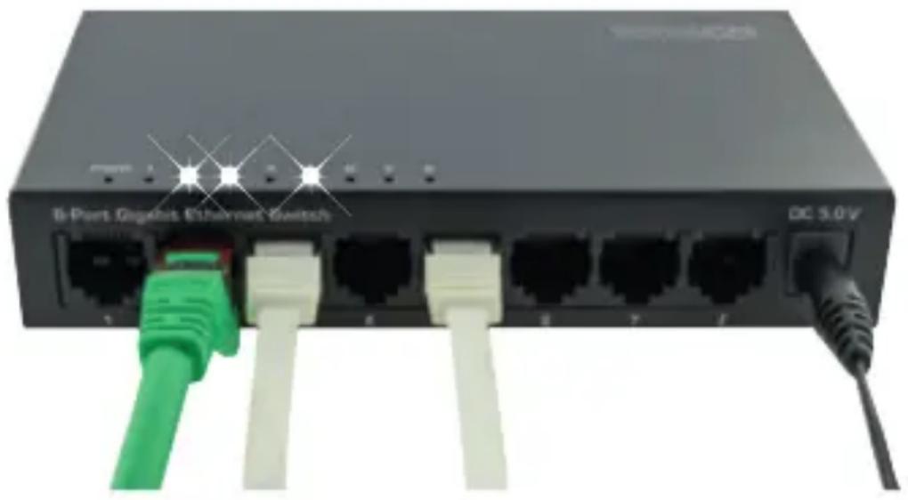Schwaiger NWSW8 - Collegamento di un computer allo switch di rete - 1
