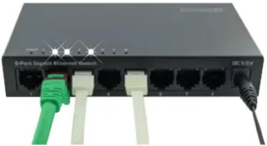 Schwaiger NWSW8 - Een computer aansluiten op de netwerkswitch - 1
