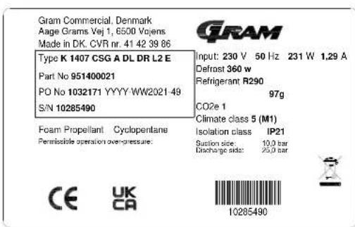 GRAM GASTRO M 2207 CSG A DL/DL/DL/DR L2 - Türdichtungen - 1