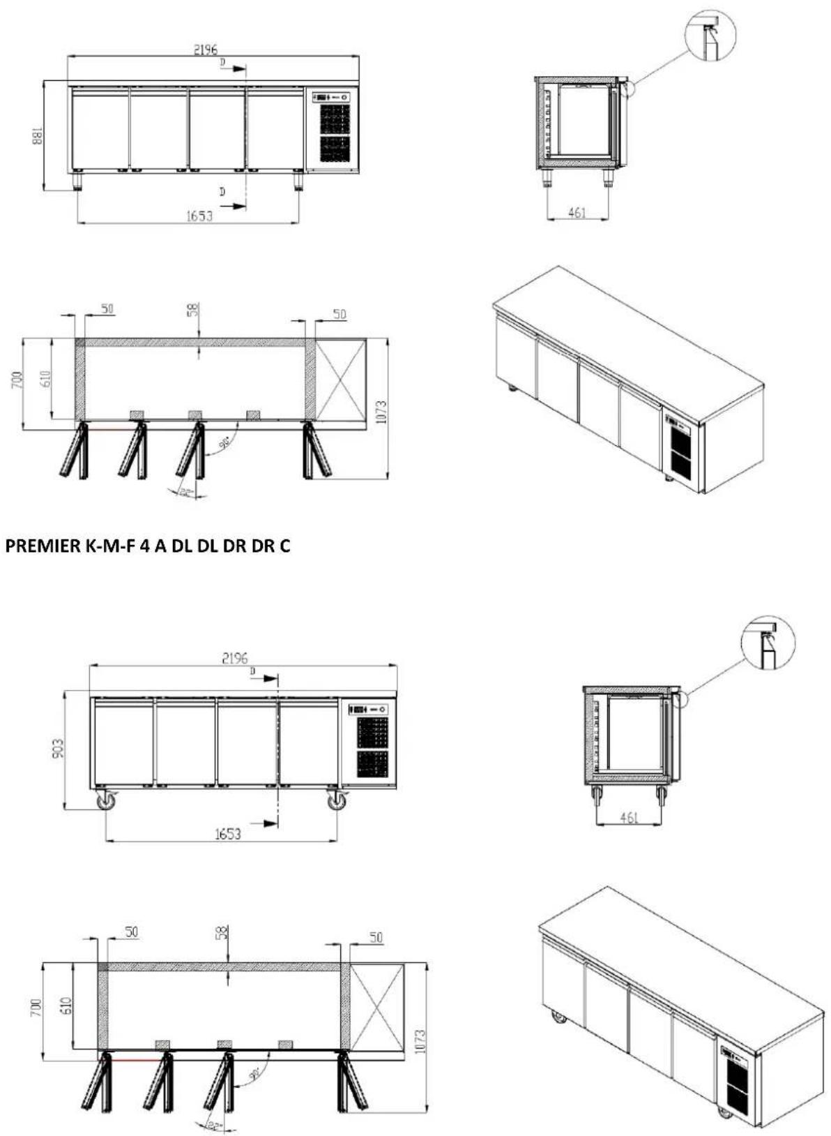 GRAM Premier F 2 A DL DR L E - PREMIER UNDERCOUNTER - 1
