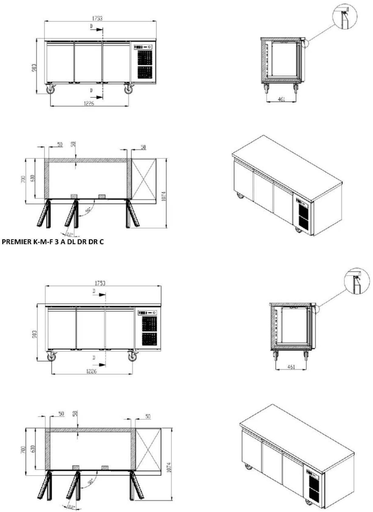 GRAM Premier F 2 A DL DR L E - PREMIER UNDERCOUNTER - 1