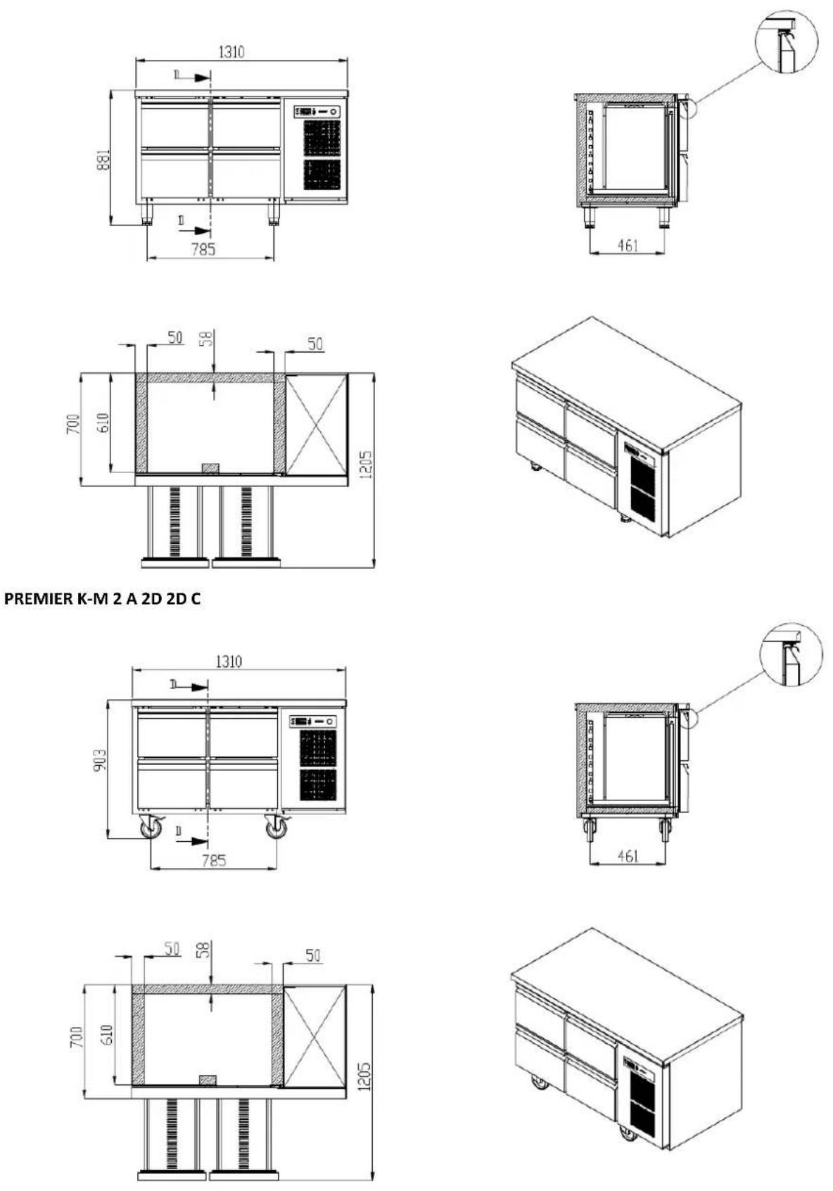 GRAM Premier F 2 A DL DR L E - PREMIER UNDERCOUNTER - 1
