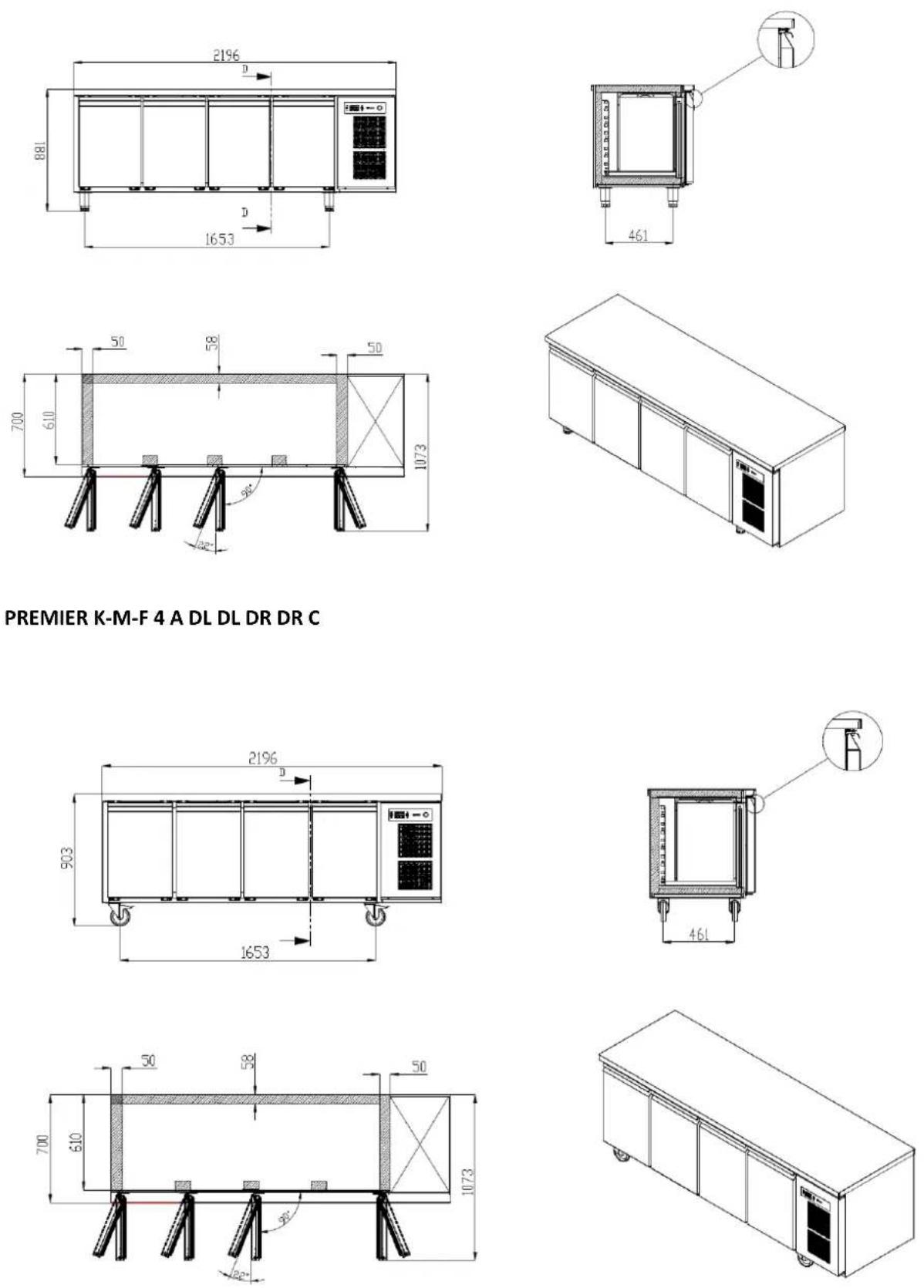 GRAM Premier F 2 A DL DR L E - PREMIER UNDERCOUNTER - 1