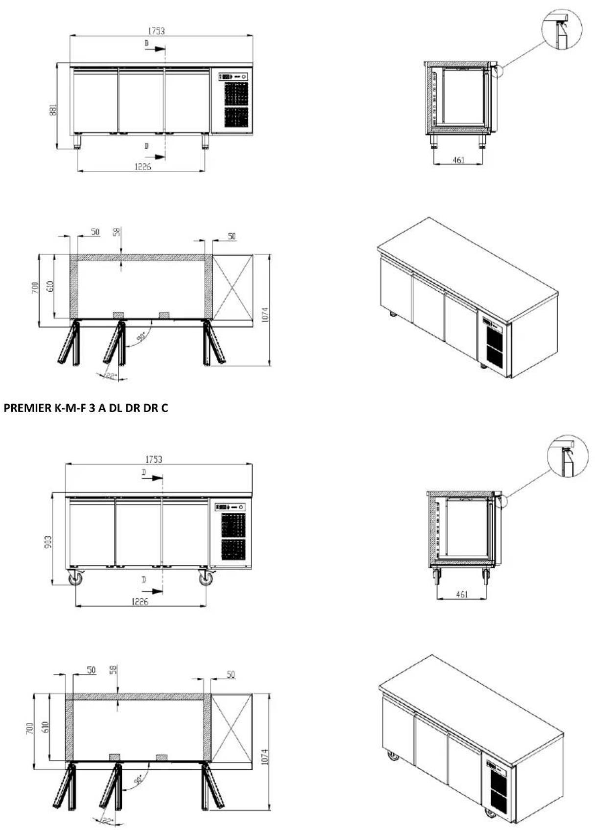 GRAM Premier F 2 A DL DR L E - PREMIER UNDERCOUNTER - 1
