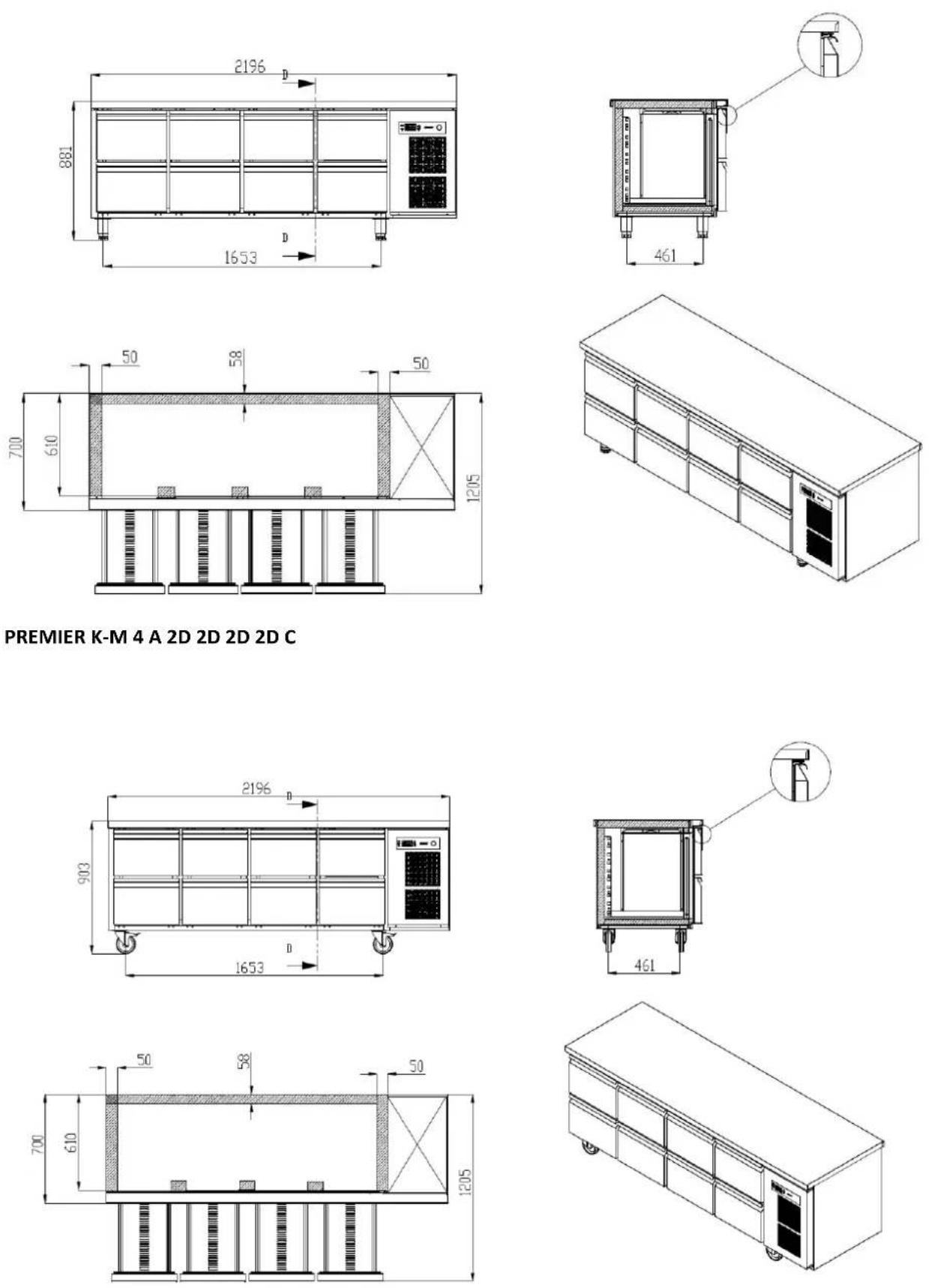 GRAM Premier F 2 A DL DR L E - PREMIER UNDERCOUNTER - 1