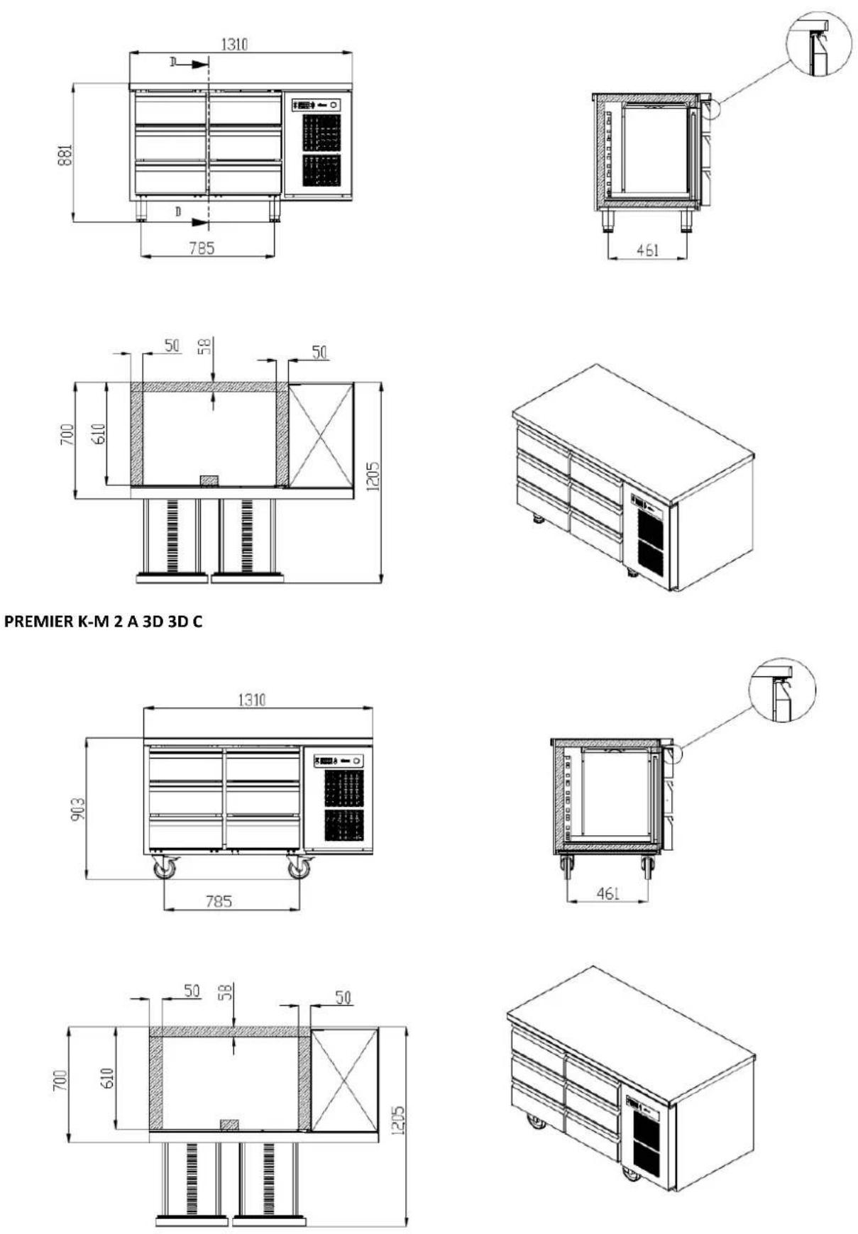 GRAM Premier F 2 A DL DR L E - PREMIER UNDERCOUNTER - 1