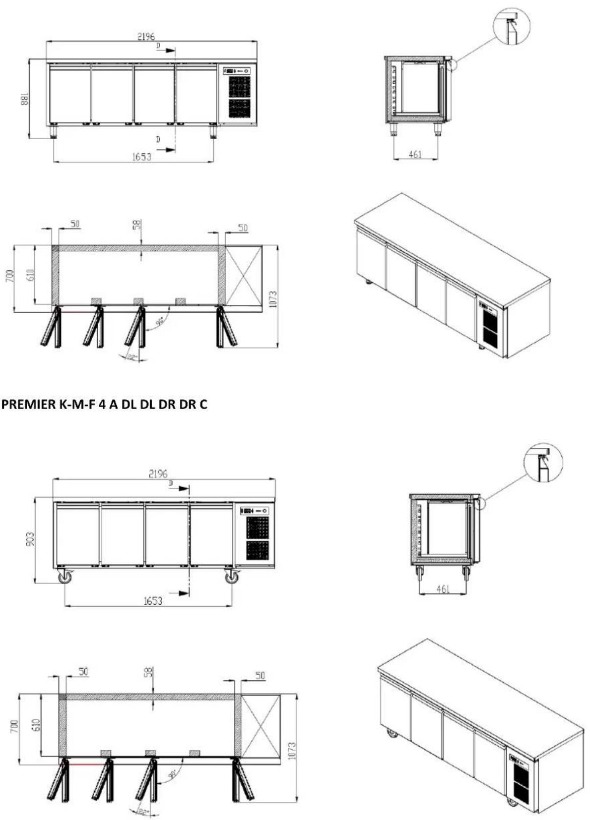 GRAM Premier F 2 A DL DR L E - PREMIER UNDERCOUNTER - 1