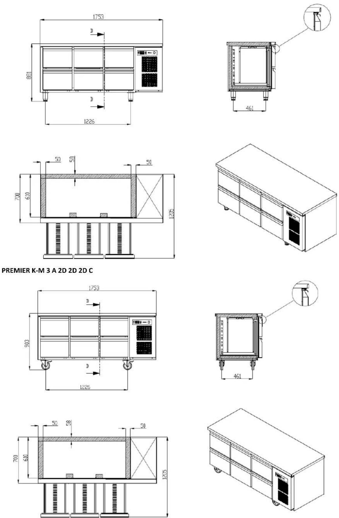 GRAM Premier F 2 A DL DR L E - PREMIER UNDERCOUNTER - 1