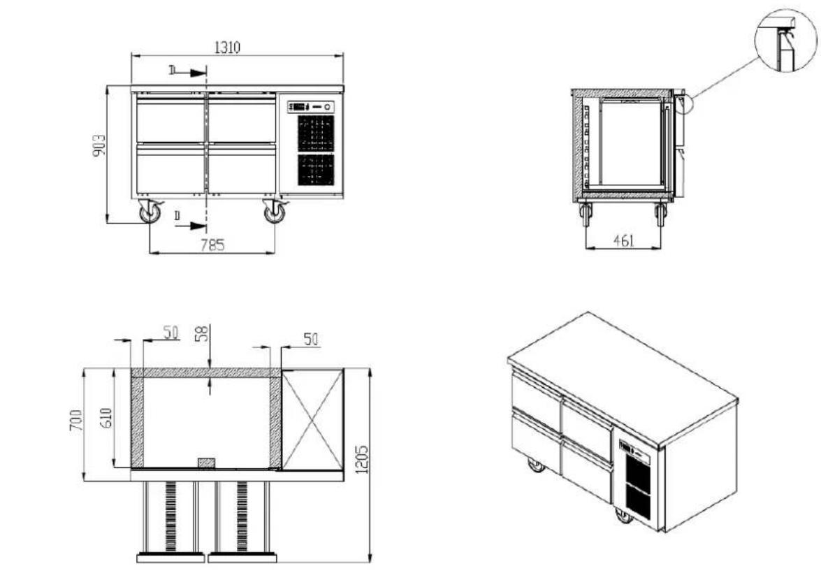 GRAM Premier F 2 A DL DR L E - PREMIER UNDERCOUNTER - 2