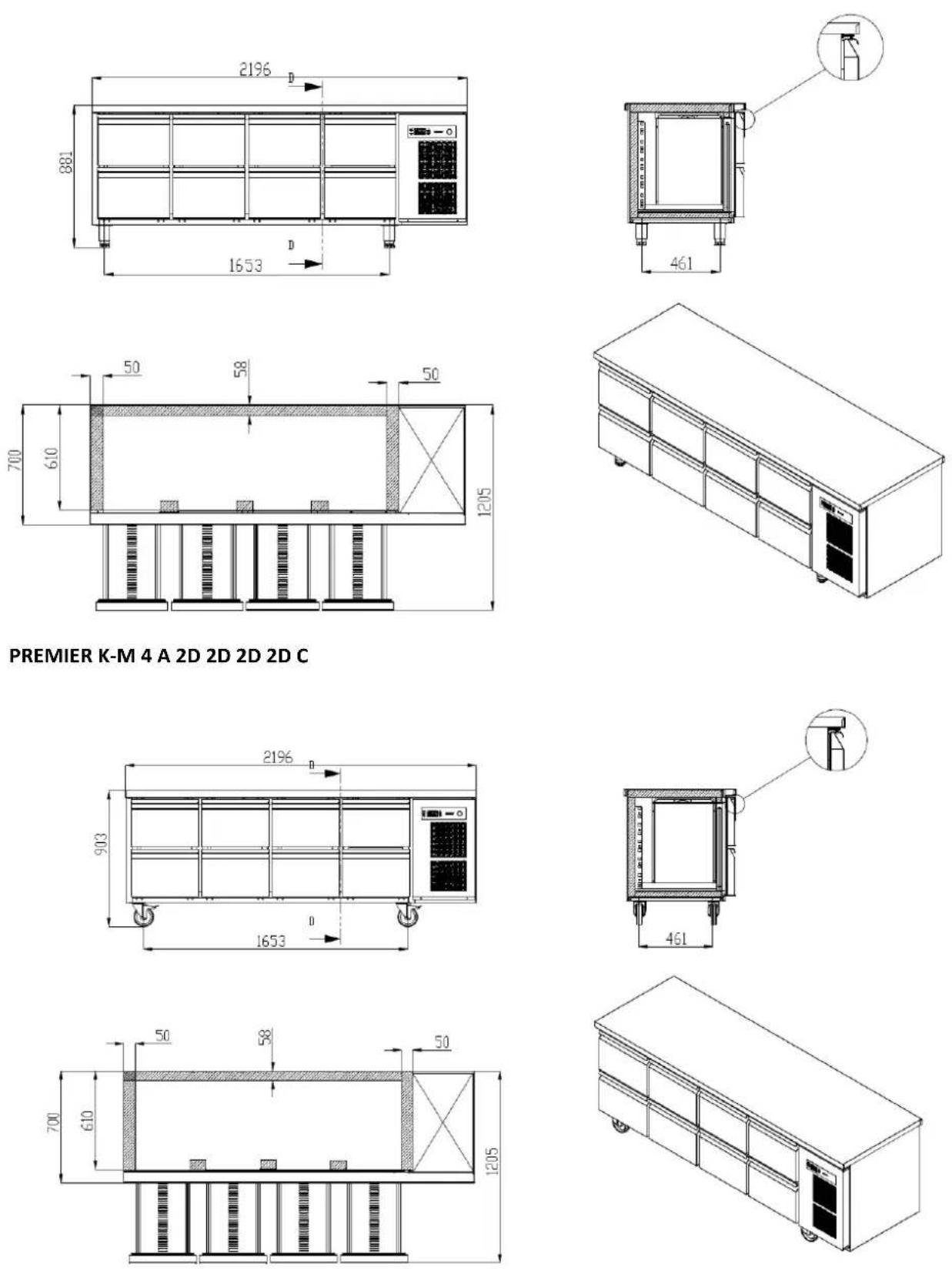 GRAM Premier F 2 A DL DR L E - PREMIER UNDERCOUNTER - 1