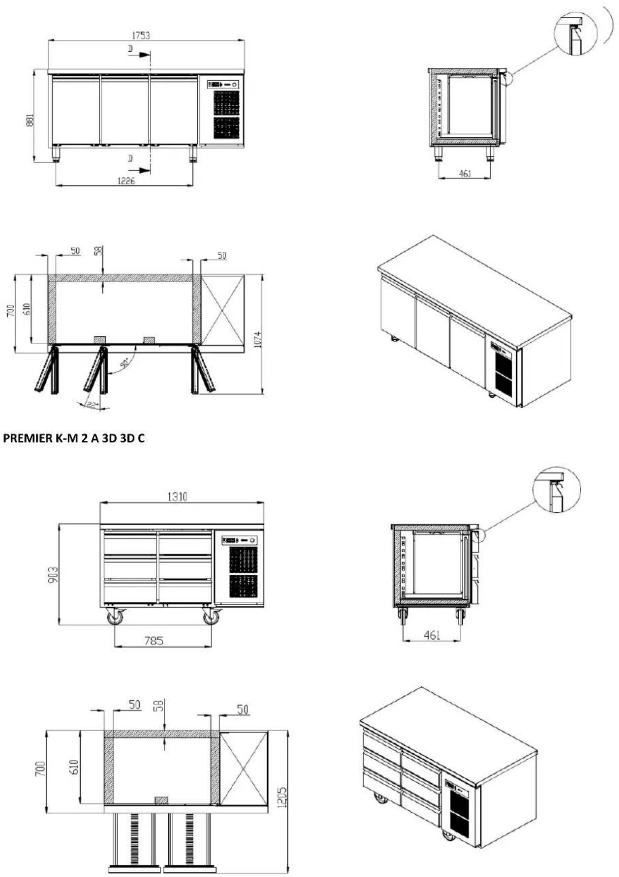 GRAM Premier F 2 A DL DR L E - PREMIER UNDERCOUNTER - 1