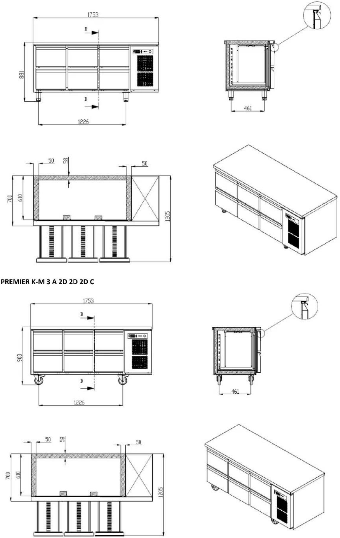 GRAM Premier F 2 A DL DR L E - PREMIER UNDERCOUNTER - 1