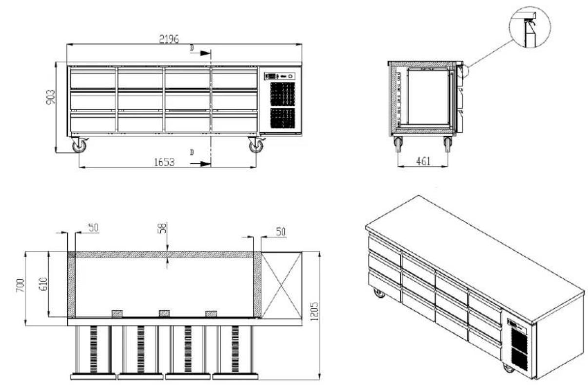GRAM Premier F 2 A DL DR L E - PREMIER UNDERCOUNTER - 2