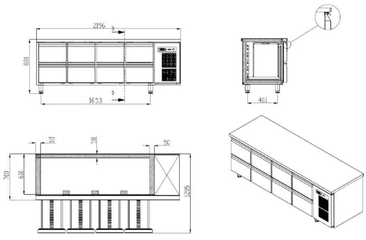 GRAM Premier F 2 A DL DR L E - PREMIER UNDERCOUNTER - 1