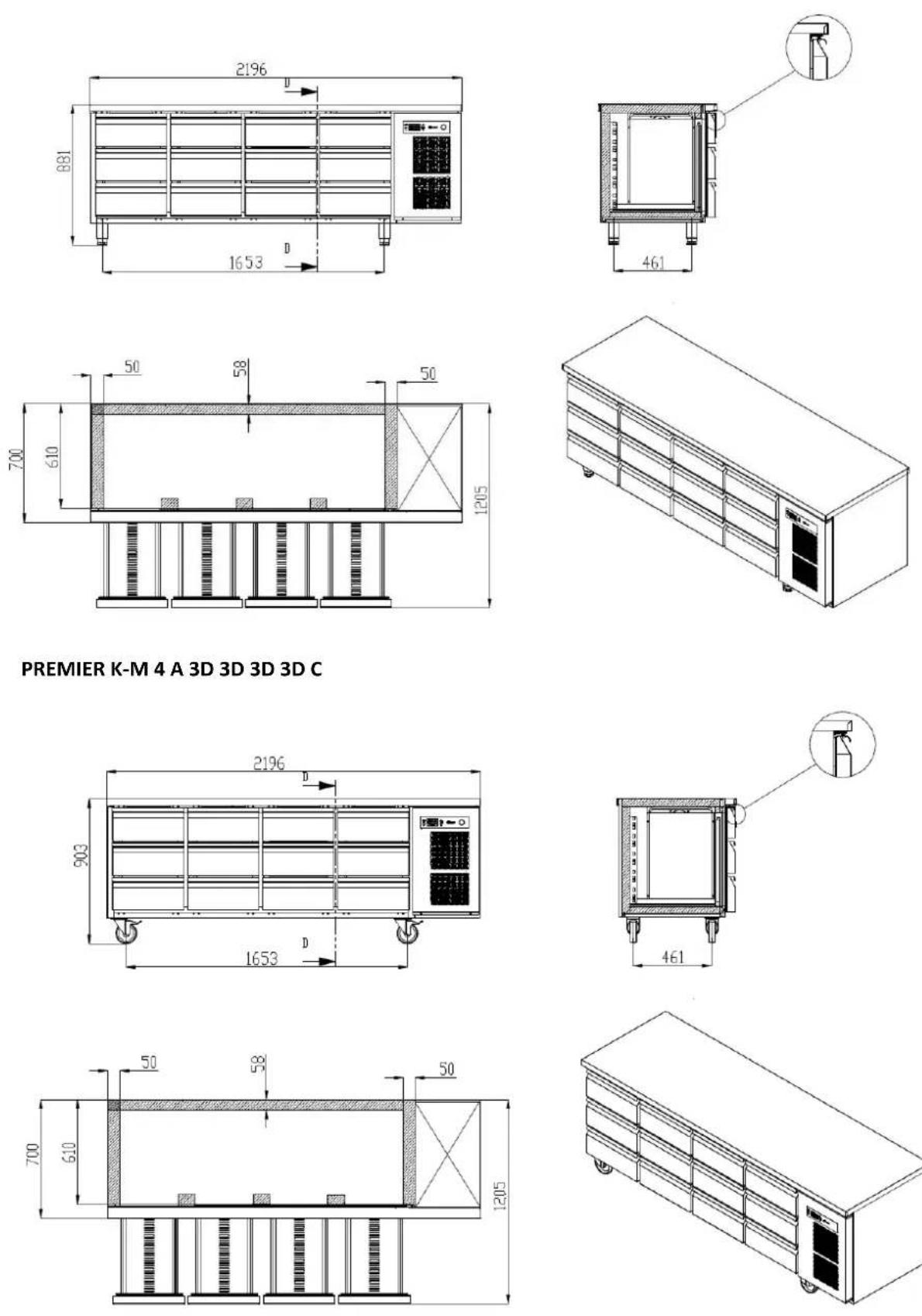 GRAM Premier F 2 A DL DR L E - PREMIER UNDERCOUNTER - 1