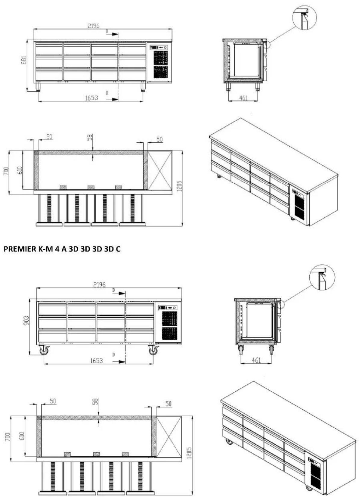 GRAM Premier F 2 A DL DR L E - PREMIER UNDERCOUNTER - 1