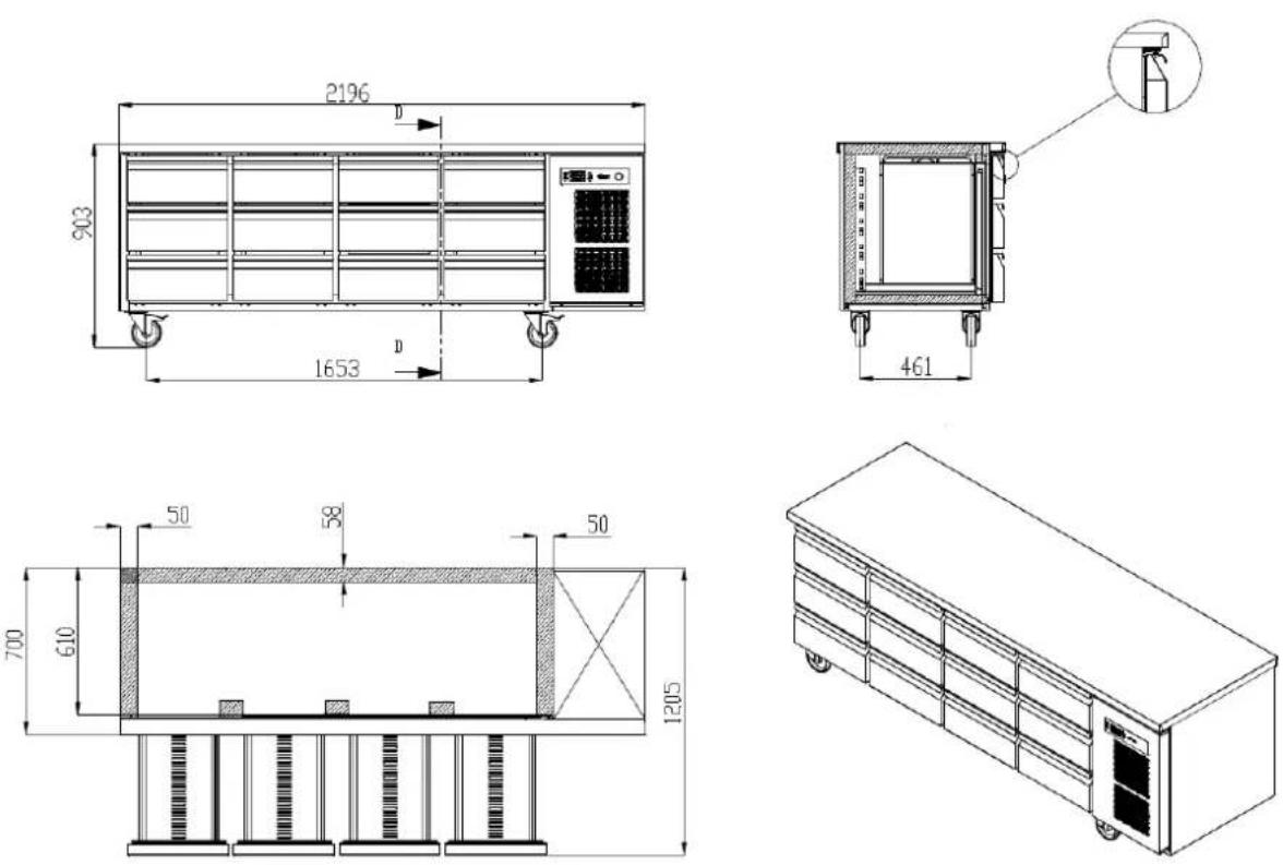 GRAM Premier F 2 A DL DR L E - PREMIER UNDERCOUNTER - 2