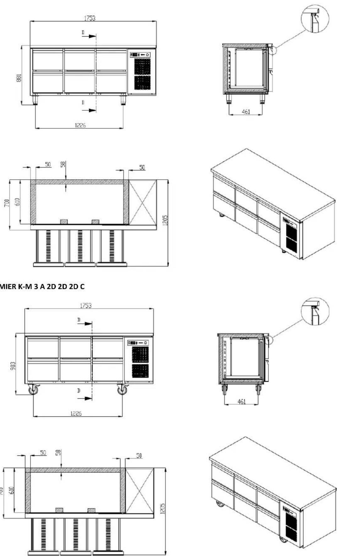 GRAM Premier F 2 A DL DR L E - PREMIER UNDERCOUNTER - 1