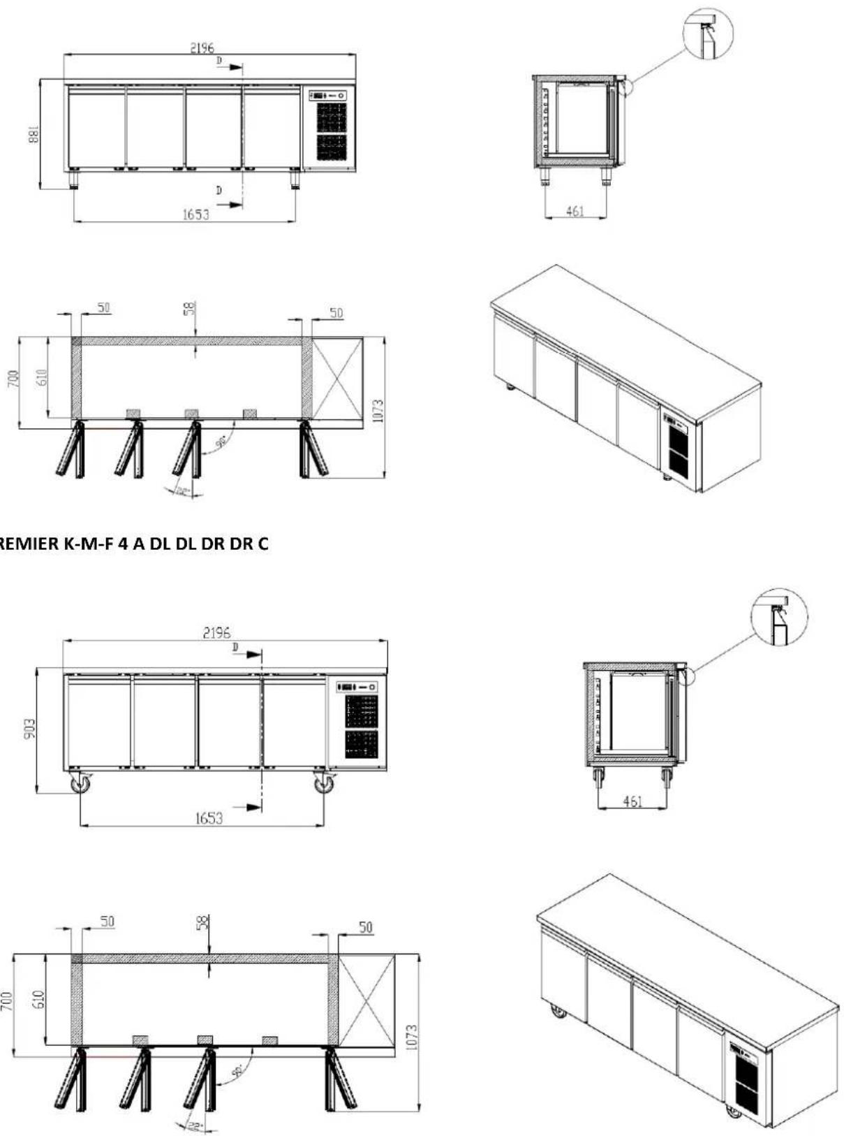 GRAM Premier F 2 A DL DR L E - PREMIER UNDERCOUNTER - 1