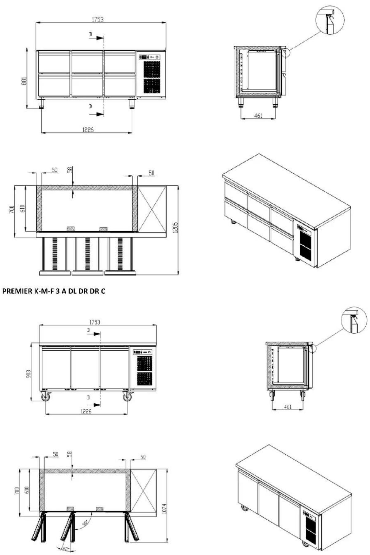 GRAM Premier F 2 A DL DR L E - PREMIER UNDERCOUNTER - 1