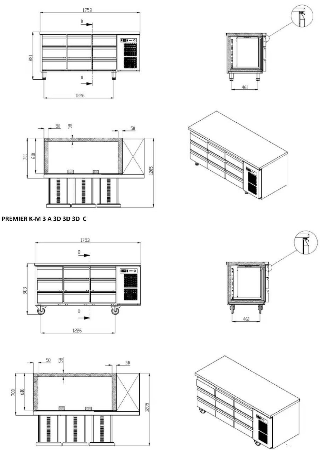 GRAM Premier F 2 A DL DR L E - PREMIER UNDERCOUNTER - 1