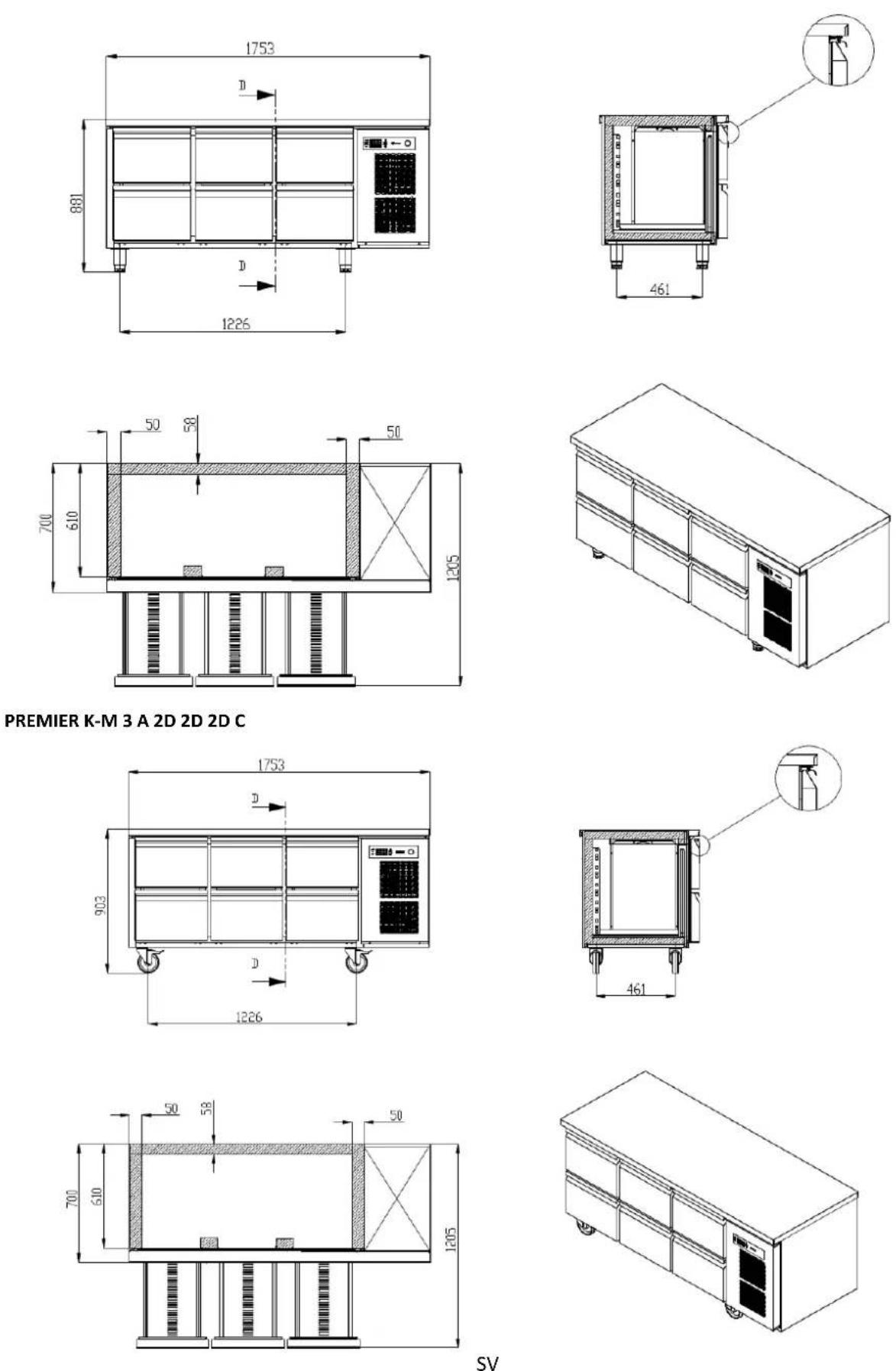 GRAM Premier F 2 A DL DR L E - PREMIER UNDERCOUNTER - 1