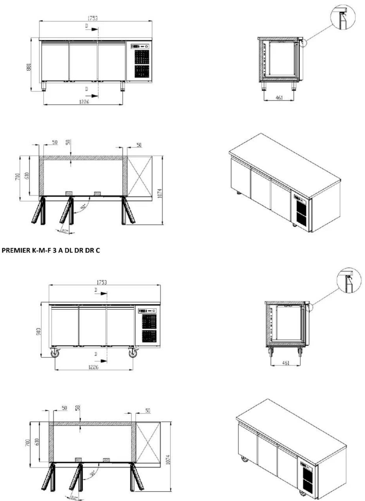 GRAM Premier F 2 A DL DR L E - PREMIER UNDERCOUNTER - 1
